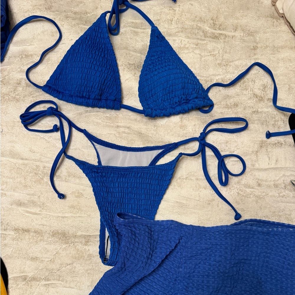 Blue bathing suits